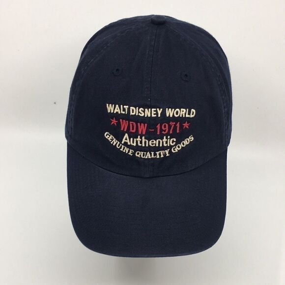Walt Disney World 1971 Authentic Quality Goods cotton navy baseball cap hat - Picture 4 of 14